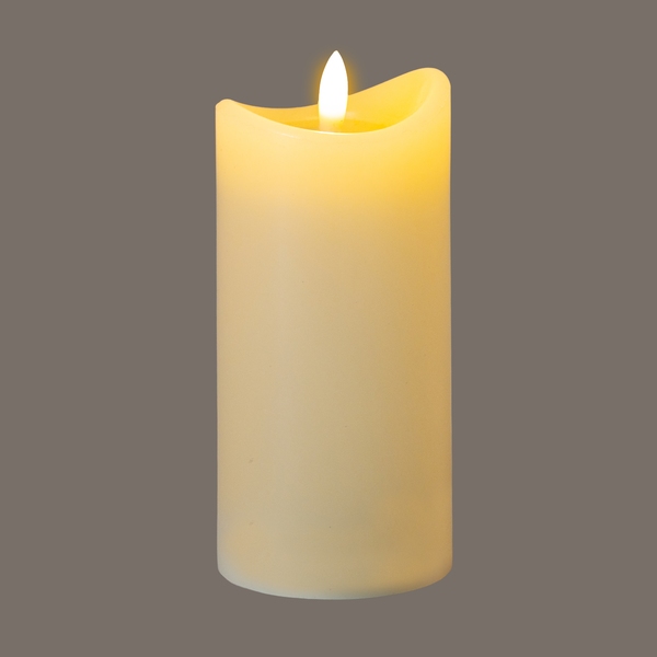 Luxe Collection Natural Glow 2.75x6 Cream Melted LED Candle