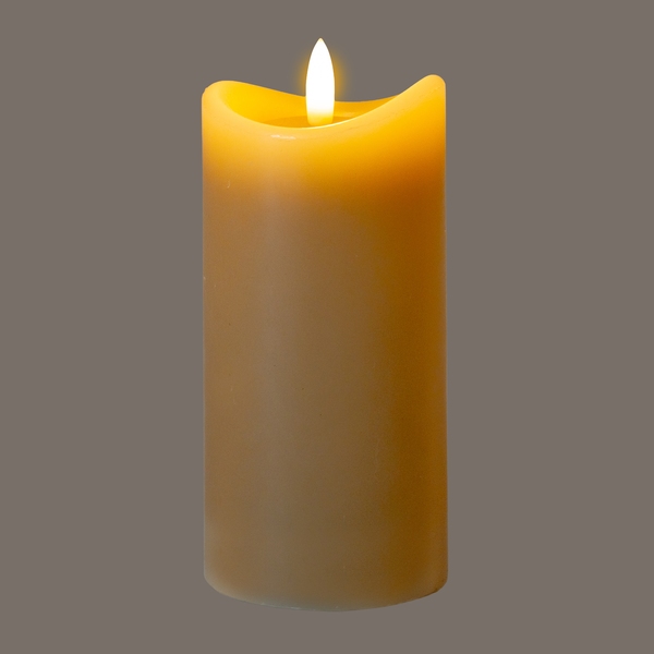 Luxe Collection Natural Glow 2.75x6 Taupe Melted LED Candle