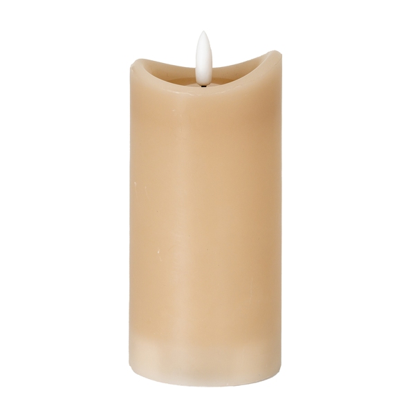 Luxe Collection Natural Glow 2.75x6 Taupe Melted LED Candle
