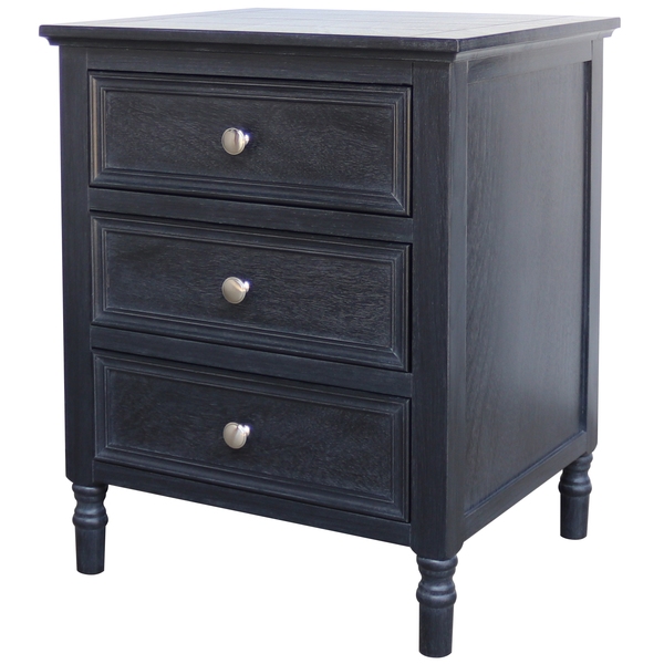 Contour Collection 3 Drawer Side Table