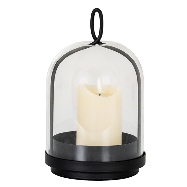 Nysa Medium Candle Holder With Glass Cloche