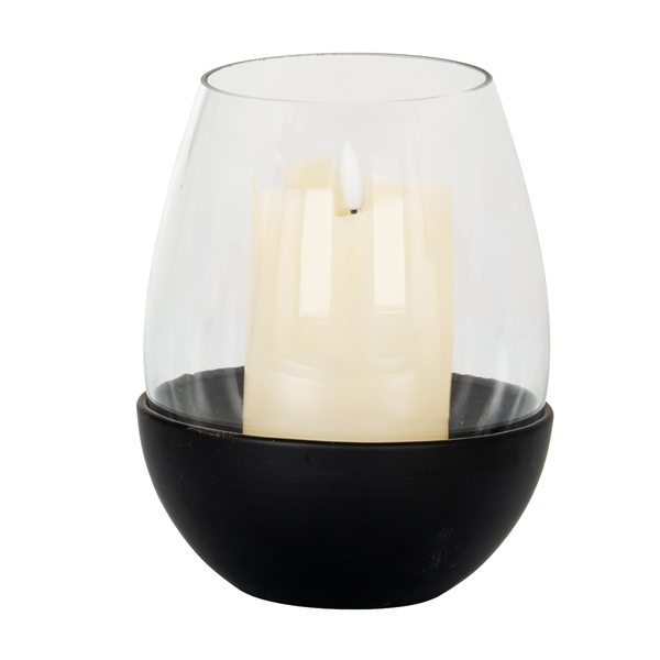 Neris Large Candle Holder With Glass Goblet