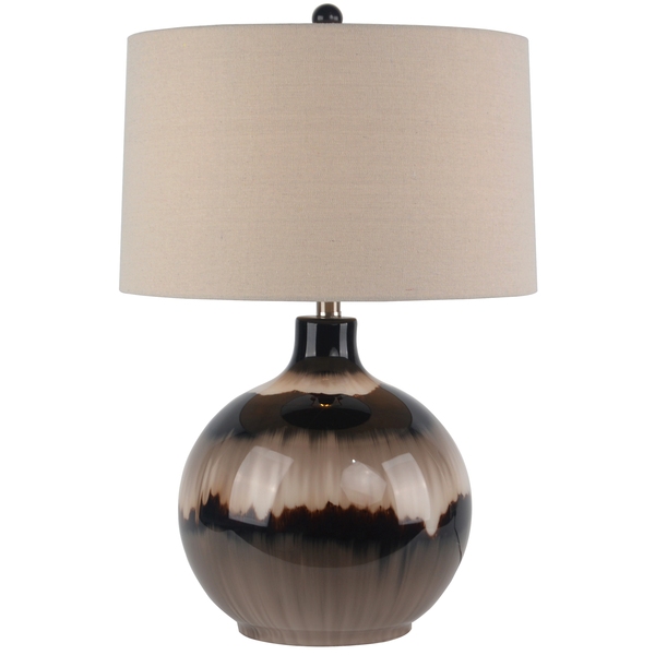 Sepia Shadows Table Lamp With Linen Shade