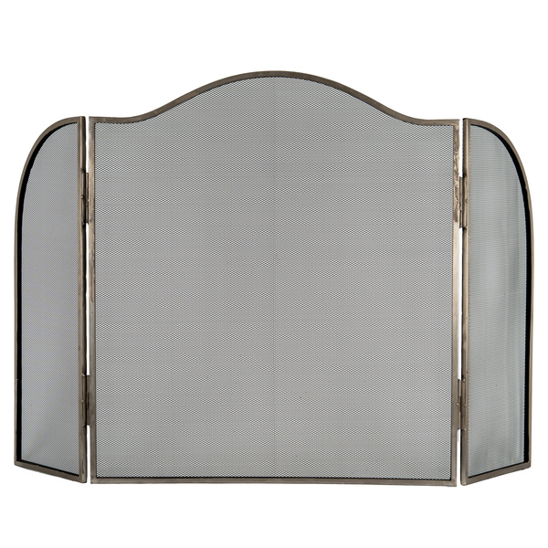 Antiqued Silver Large Fire Screen