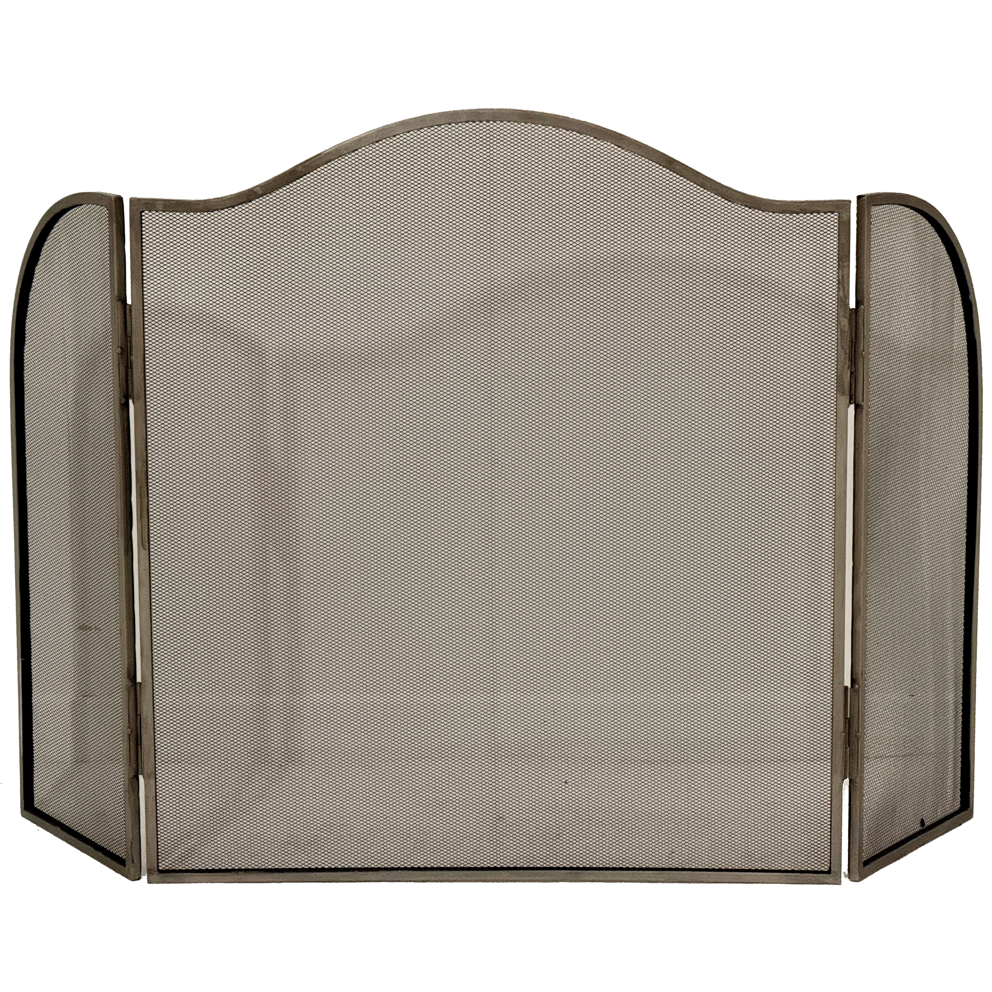 Antiqued Silver Fire Screen