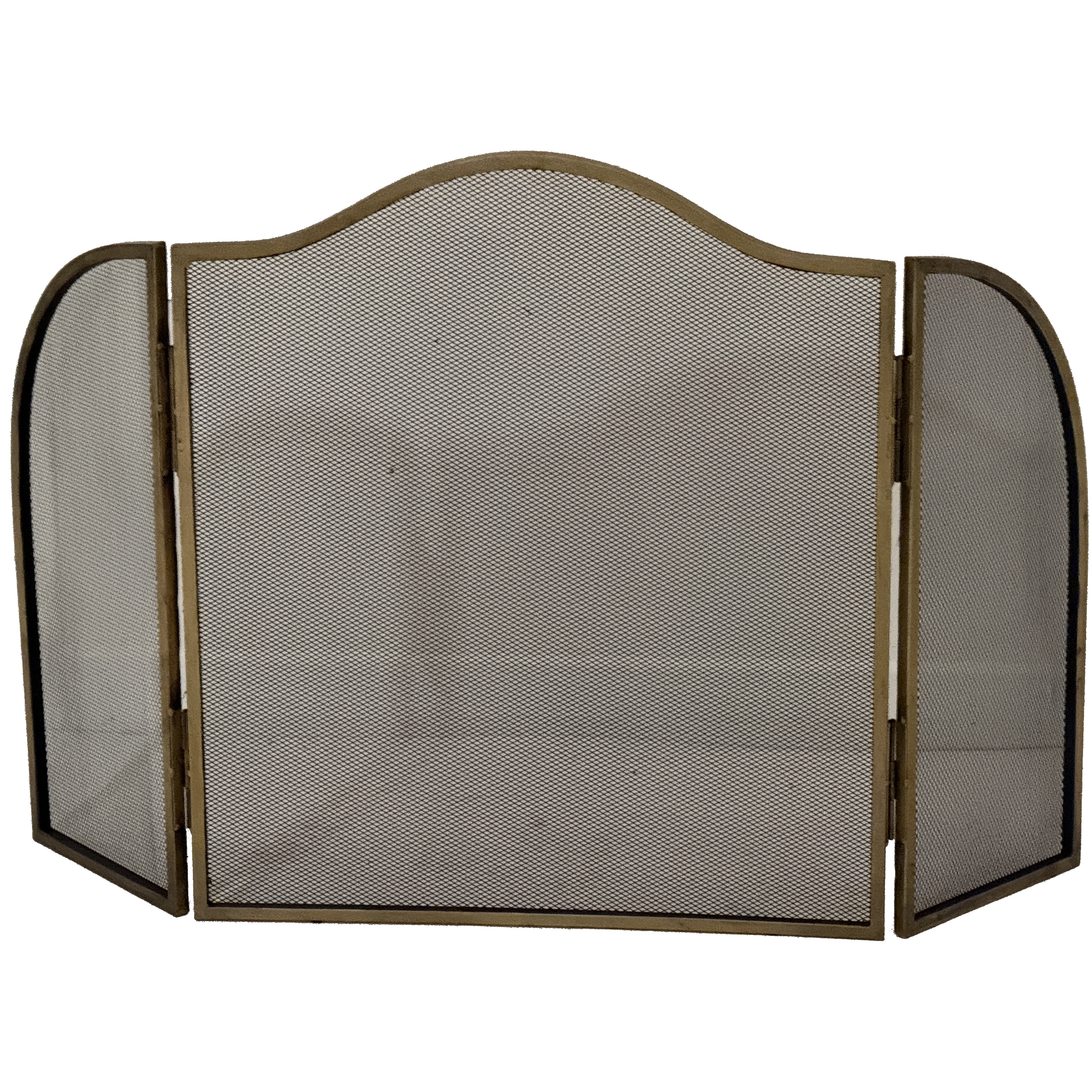 Antiqued Brass Fire Screen