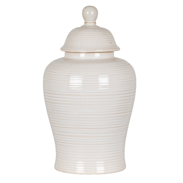 Neva Lidded Ceramic Ginger Jar
