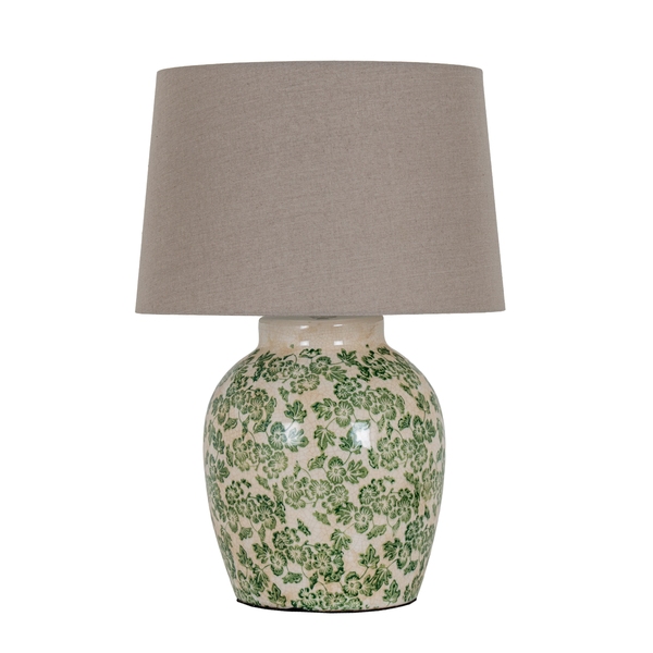 Green Clover Ceramic Pot Lamp