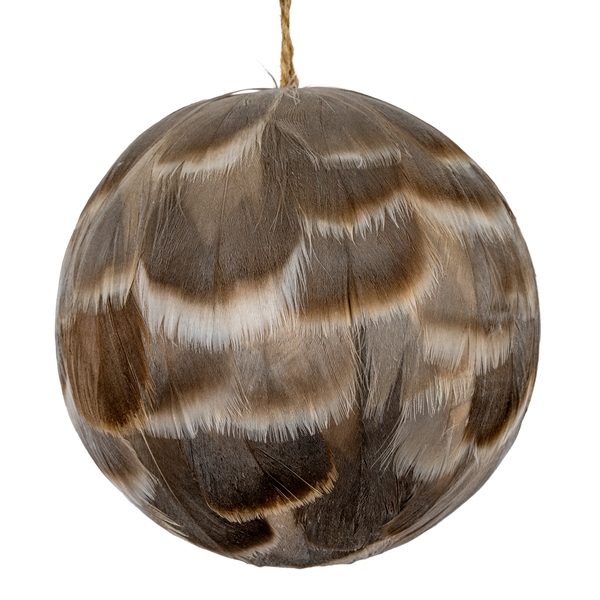 Medium Fawn Feathered Bauble