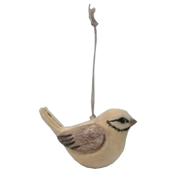 Wooden Winter Bird Decoration