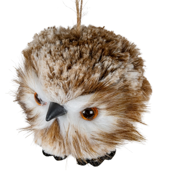 Feather Winter Owl Decoration