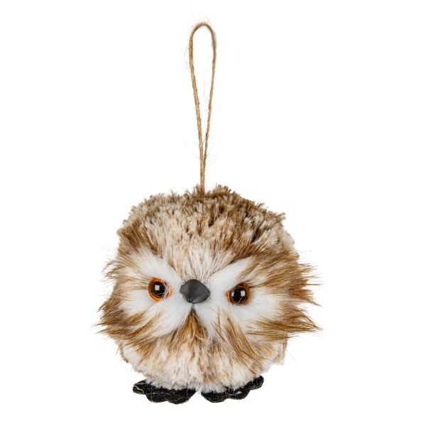 Feather Winter Owl Decoration