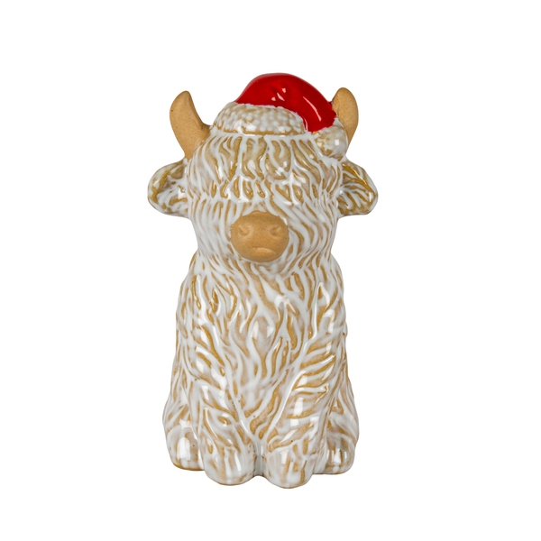 Merry Moo Ceramic Cow Ornament