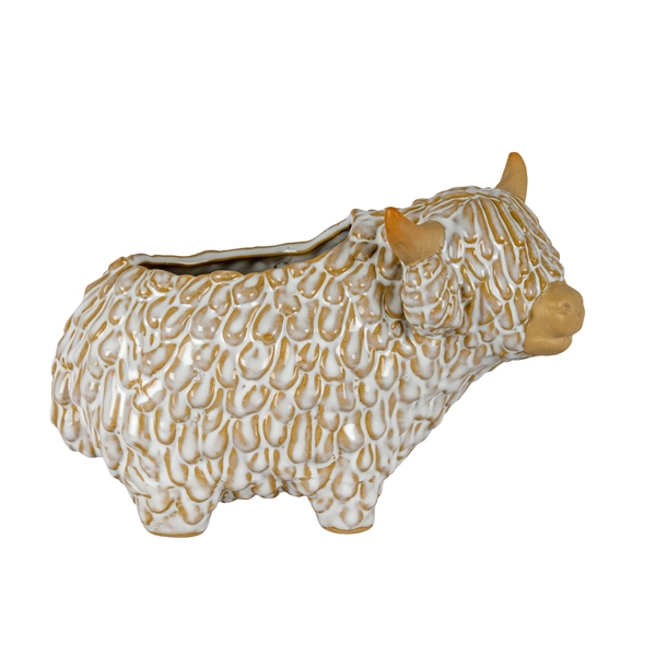 Alora Ceramic Highland Cow Planter