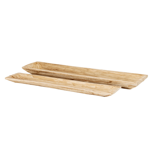 Set Of 2 Artisan Rectangular Trays