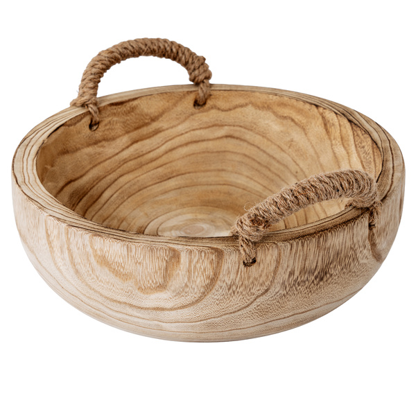 Artisan Deep Bowl With Rope Handles