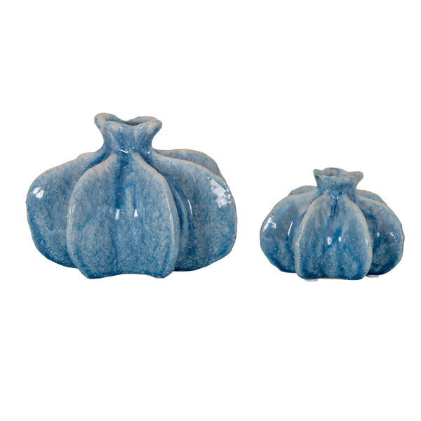 Azura Medium Blue Poppy Seed Bud Vase