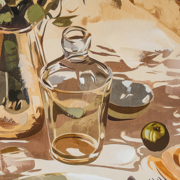 Alfresco Evening Hand Painted Canvas in Frame