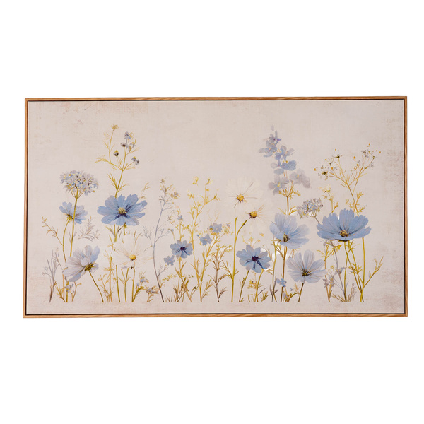 Wildflower Meadow Hand Painted Canvas in Frame