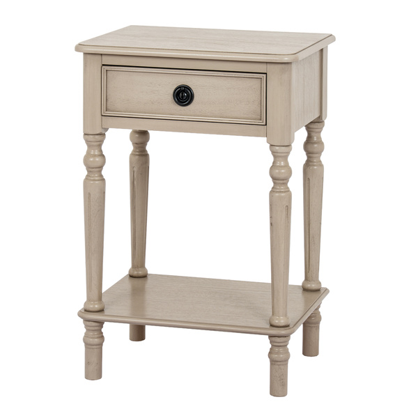 The Rowan Collection 1 Drawer Side Table With Shelf