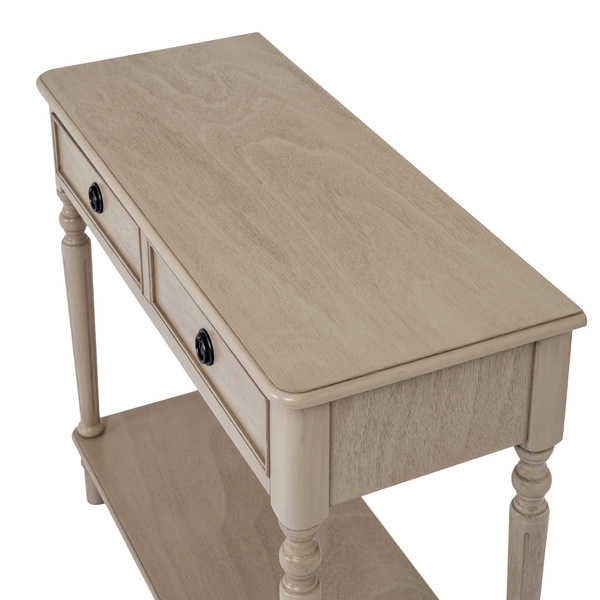 The Rowan Collection 2 Drawer Console Table With Shelf