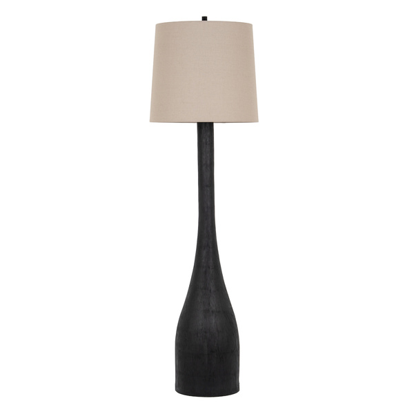 Brompton Floor Lamp With Grey Linen Shade