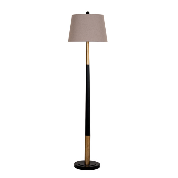Everly Floor Lamp With Grey Linen Shade