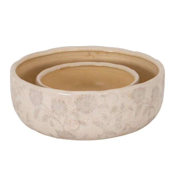 Small Grey Aster Ceramic Bowl Pot