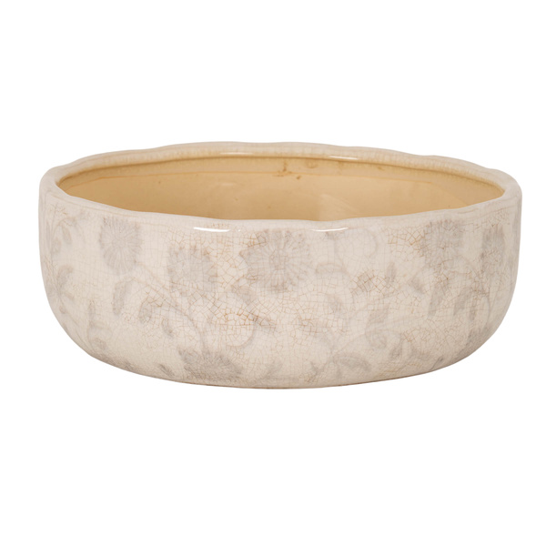 Large Grey Aster Ceramic Bowl Pot