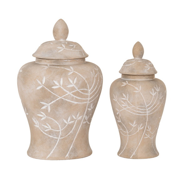 Large Lace Flower Ginger Jar