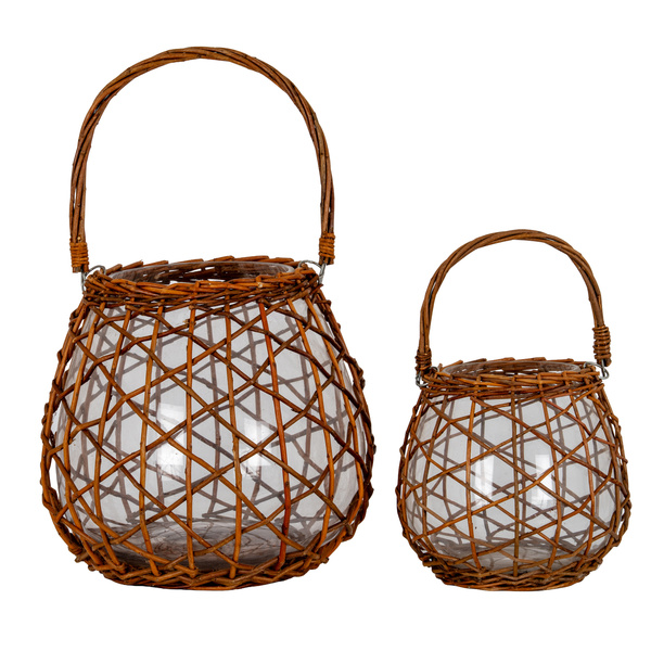 Briar Collection Large Wicker Lace Lantern