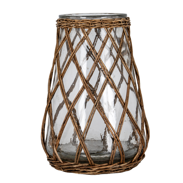 Briar Collection Large Wicker Pillar Lantern