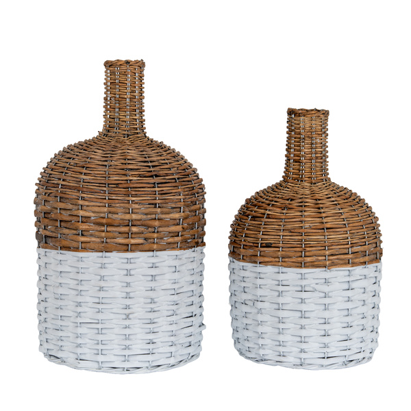 Briar Collection Large Wicker Bottle Vase