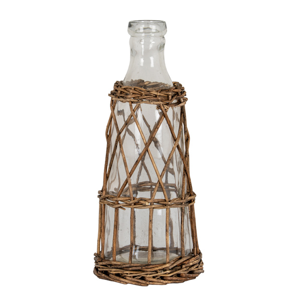 Briar Collection Glass And Wicker Bottle Carafe