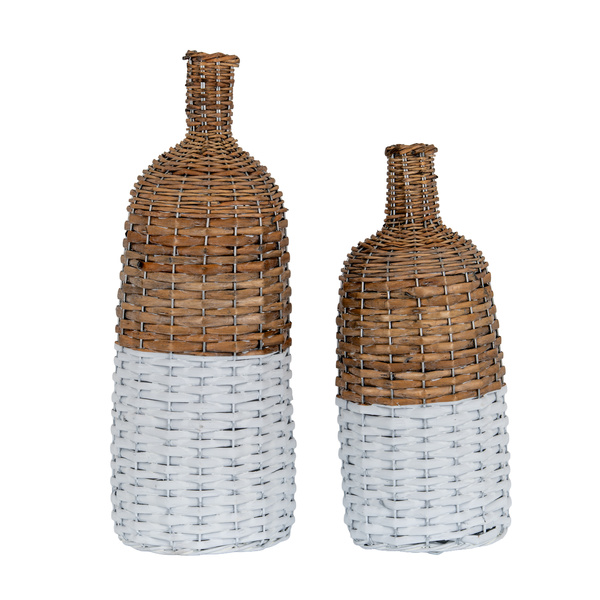 Briar Collection Large Tall Wicker Bottle Vase