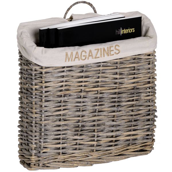 WICKER MAGAZINE RACK From Hill Interiors