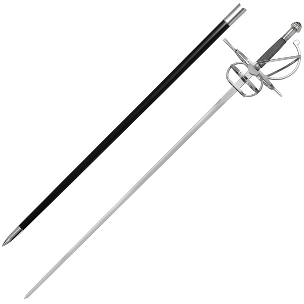  Silver Rapier with Scabbard