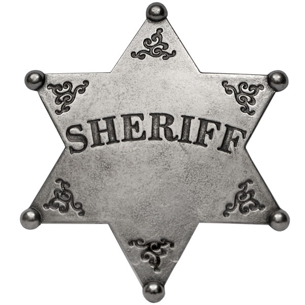 Six Point Ball Tipped Star Badge