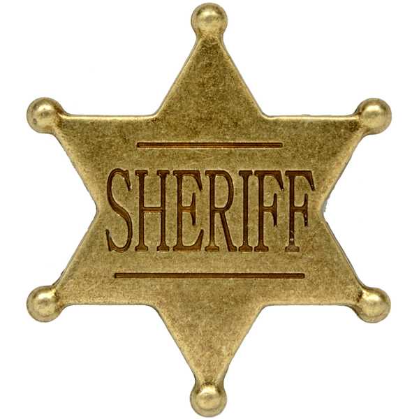 Six Point Ball Tipped Sheriff Badge