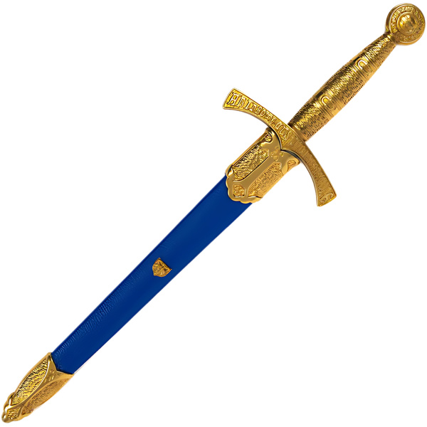 French Medieval Dagger Blue And Gold