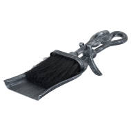 Silver Brushed Steel Crook Top Hearth Tidy Set - Thumb 1