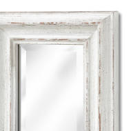 Antique White Frame Narrow Wall Mirror - Thumb 2
