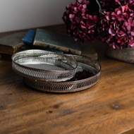 Set Of Two Circular Nickle Trays - Thumb 3