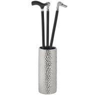 Silver Ceramic Umbrella Stand in Dimple Effect - Thumb 1