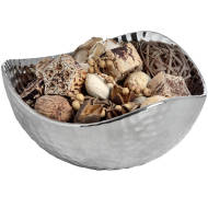 Silver Ceramic Dimple Effect Display Bowl - Small - Thumb 1