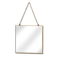Gold Edged Square Hanging Wall Mirror - Thumb 1