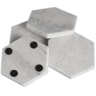 Grey Marble Hexagonal Coasters - Thumb 2