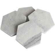 Grey Marble Hexagonal Coasters - Thumb 3