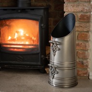 Coal Scuttle In Antique Pewter Finish - Thumb 4