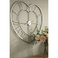 Silver Heart Skeleton Wall Clock - Thumb 5